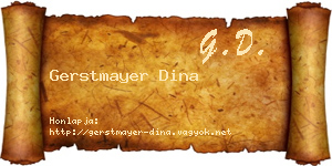 Gerstmayer Dina névjegykártya